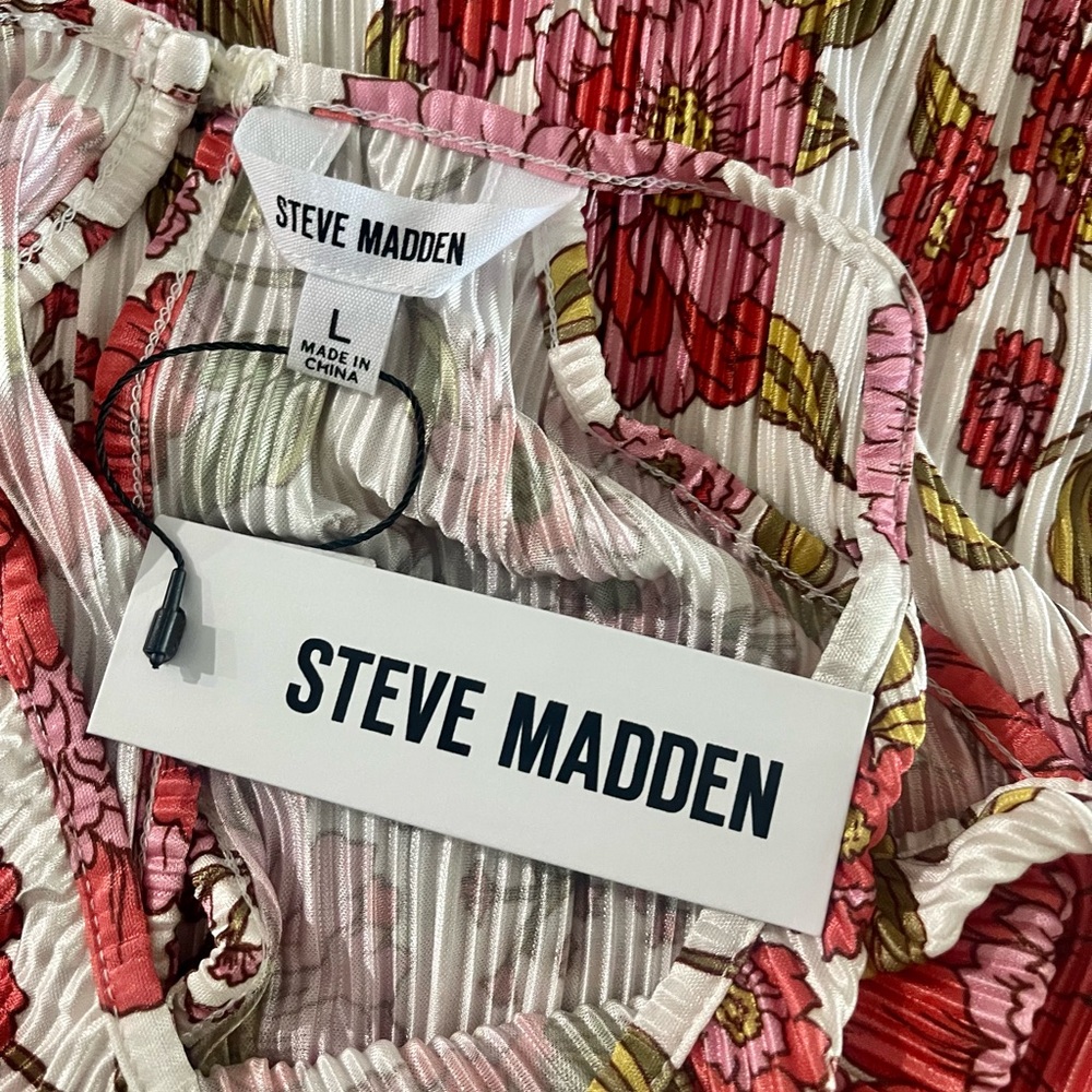 NWT Steve Madden Ada Swing Floral Shift Dress Vintage Floral L Spring Summer - Picture 10 of 12